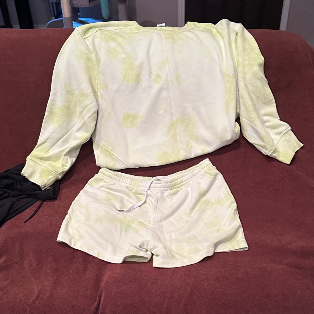 Lime Tie-Dye Pajama Set